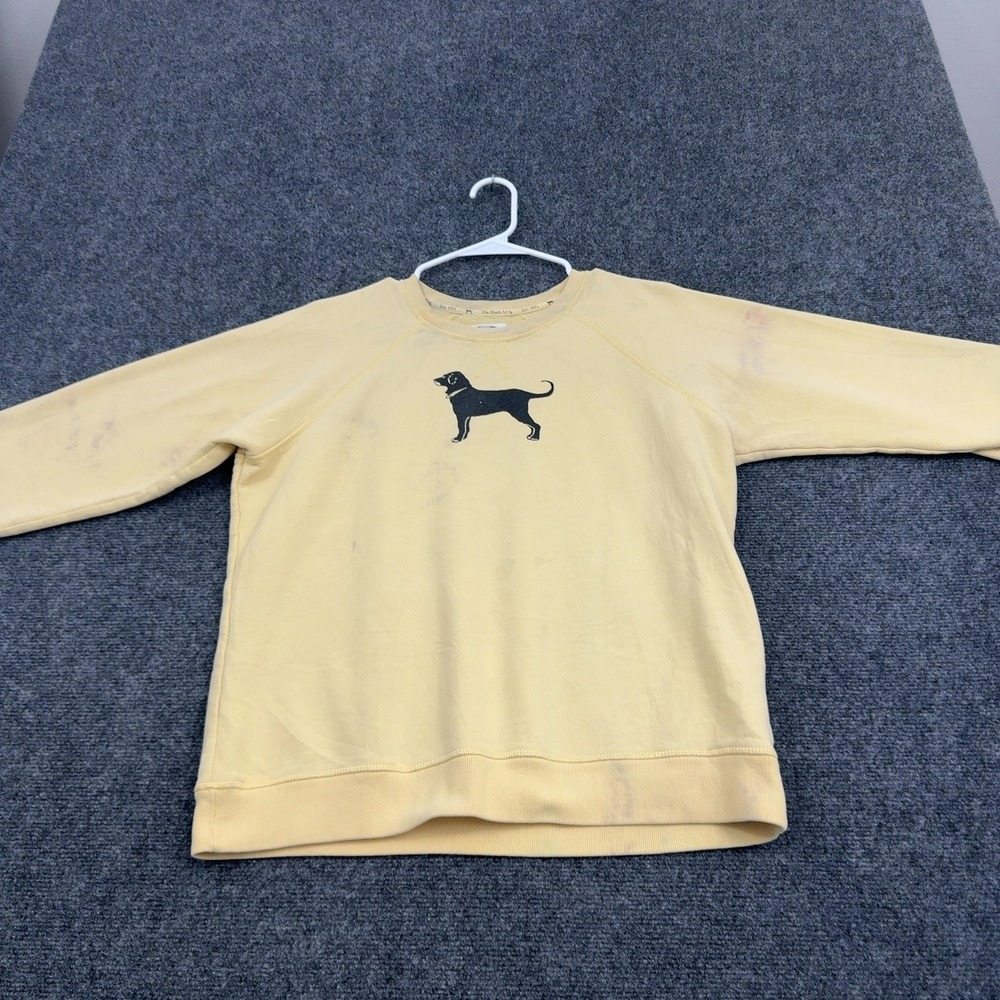 The Black Dog Sweatshirt Large Yellow Cotton Graphic Crewneck Martha's Vineyard
